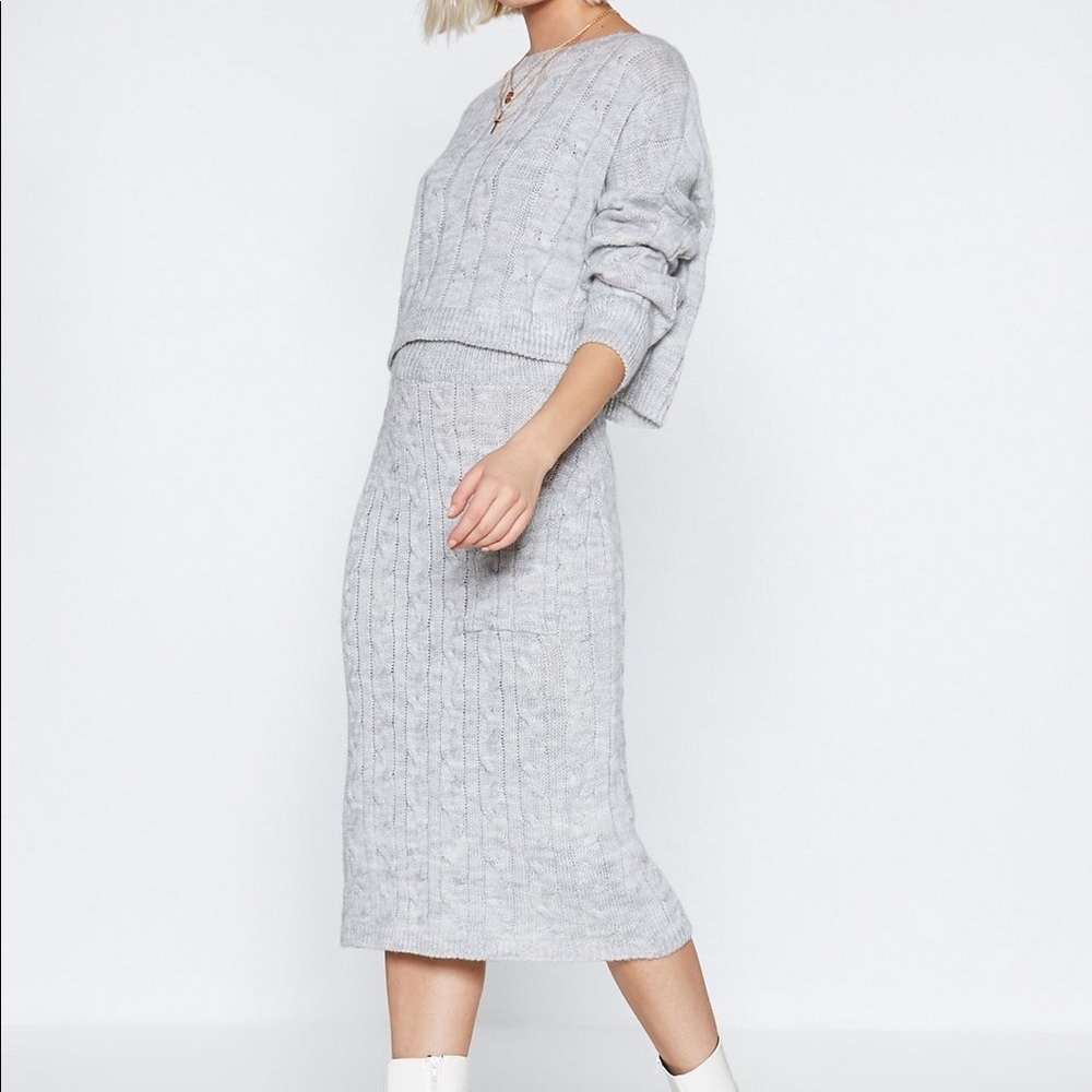 Nasty Gal Sweater and Skirt Set